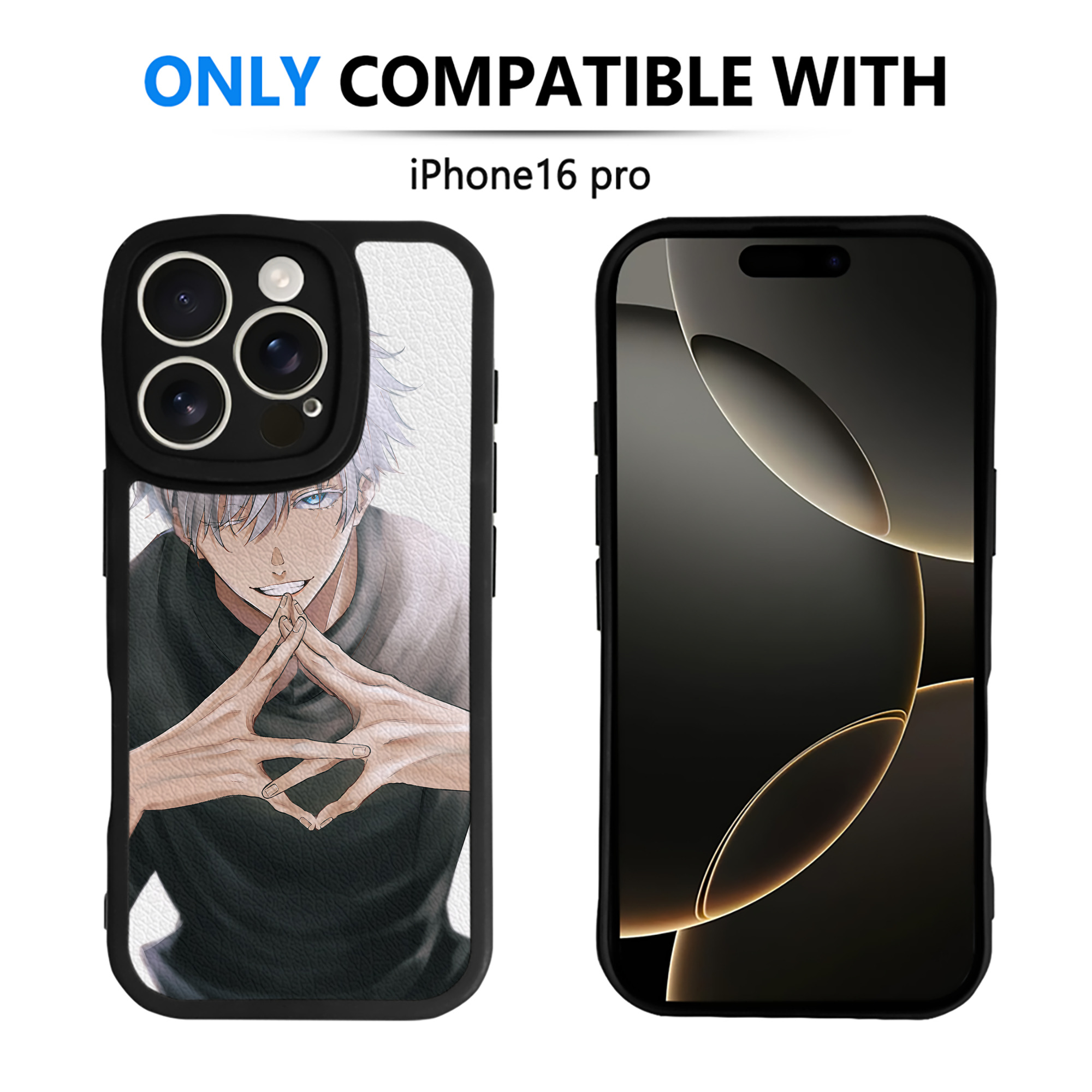 （画像用） 呪術廻戦 Jujutsu Kaisen 【iPhone 16シリーズ対応】シリコンスマホケース（レザー調） 材質：シリコン